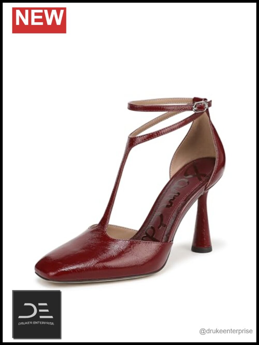 T-Strap Satin Evening Heels 3.75" Ankle Strap Buckle